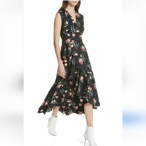 NWT Rebecca Taylor Ikat Wrap Dress Size 2